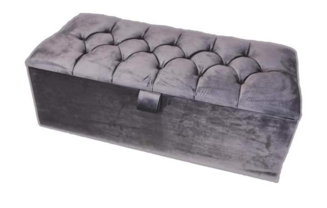Upholstered Ottoman Storage Box bedroom footstool UK - Eagle Bed