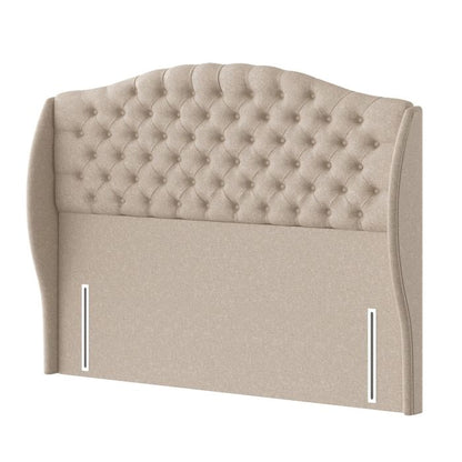 Chester Wingback Headboard side view handmade UK - Eagle Bed