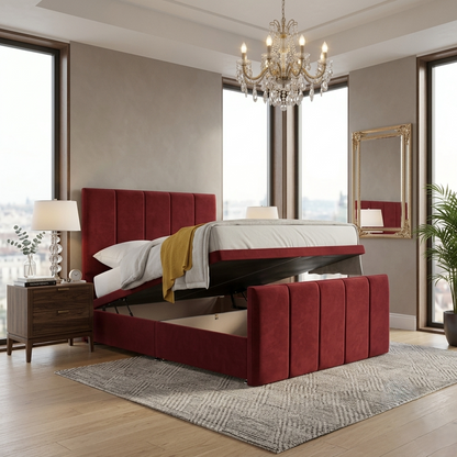 Side Lift Open Ottoman Bed