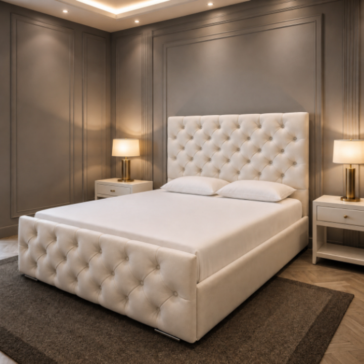 Windsor Button-Tufted Chesterfield Bed – Upholstered Bed Frame