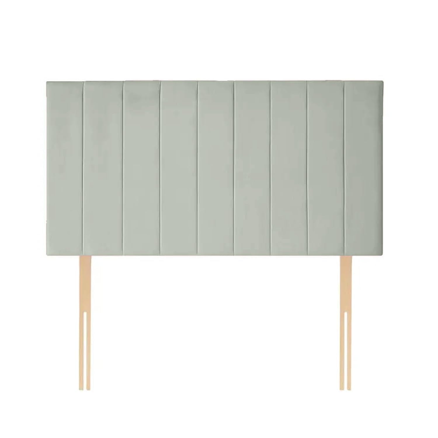 Panel Line Velvet Bed headboard detail handmade UK - Eagle Bed