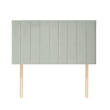 Panel Line Bed | Plush Velvet Bed with 24” Soft Headboard