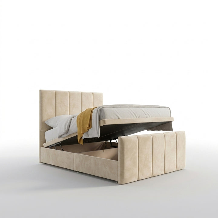 Side Lift Open Ottoman Bed