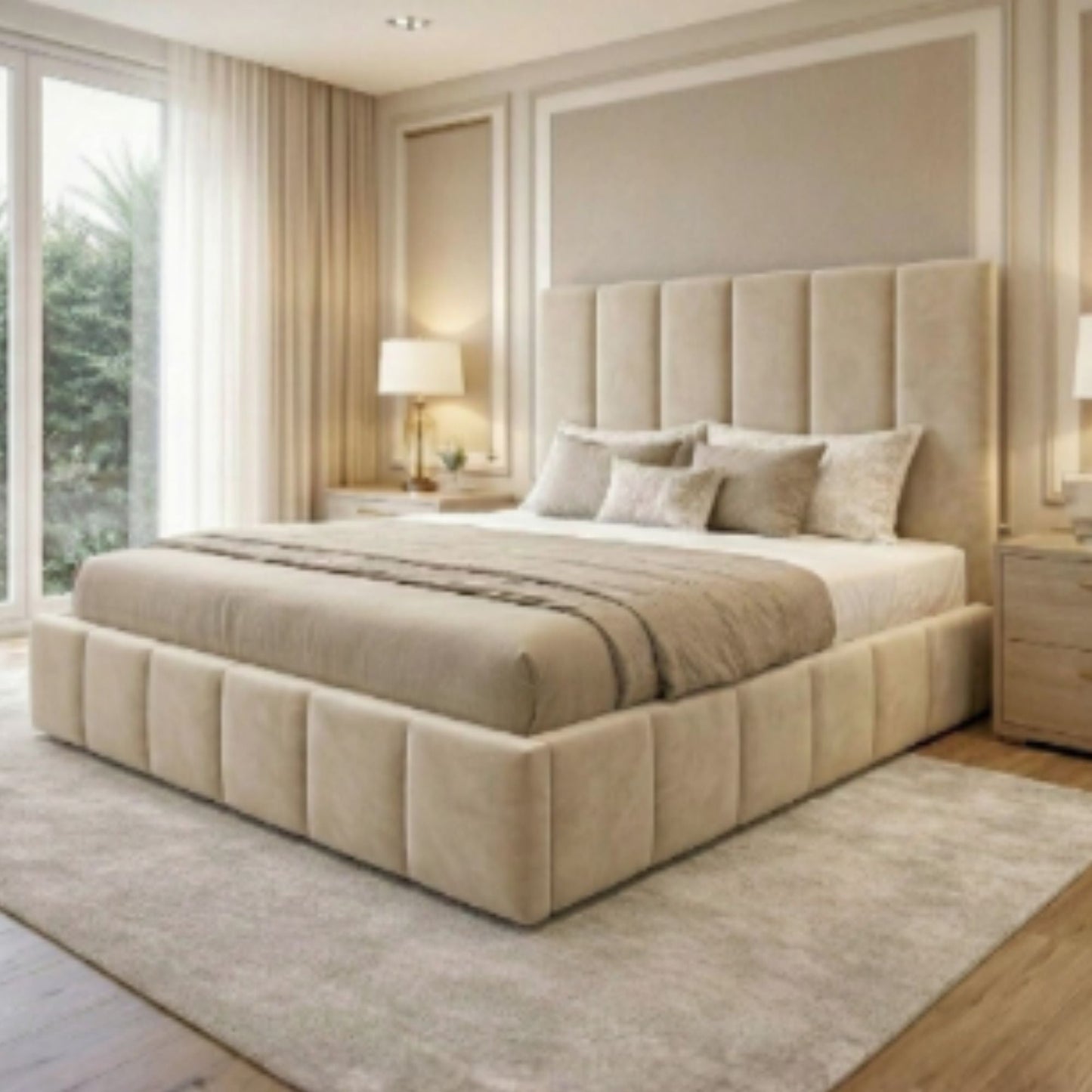 Chelsea Vertical Panel Bed Frame - Eagle Bed