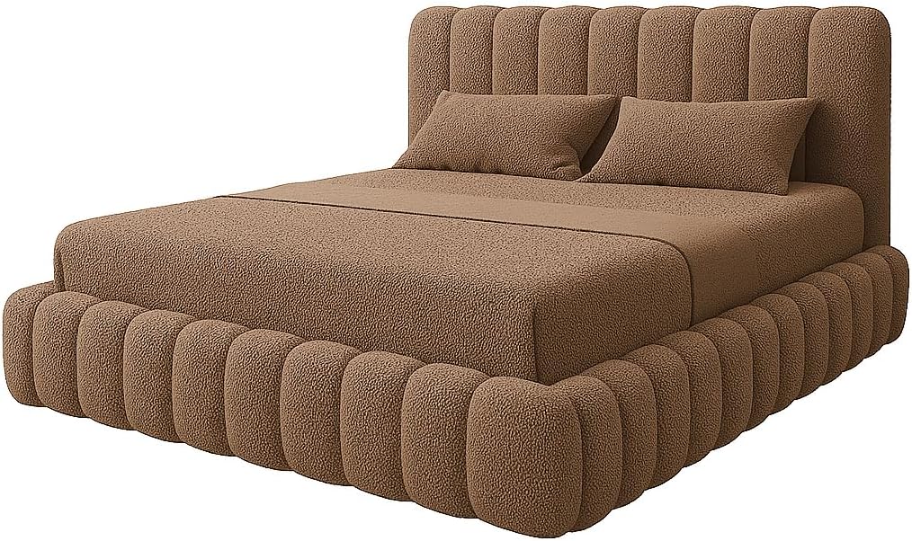 Cloud Teddy Bouclé Ottoman Bed open storage - Eagle Bed UK