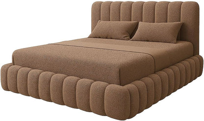 Cloud Teddy Bouclé Ottoman Bed open storage - Eagle Bed UK