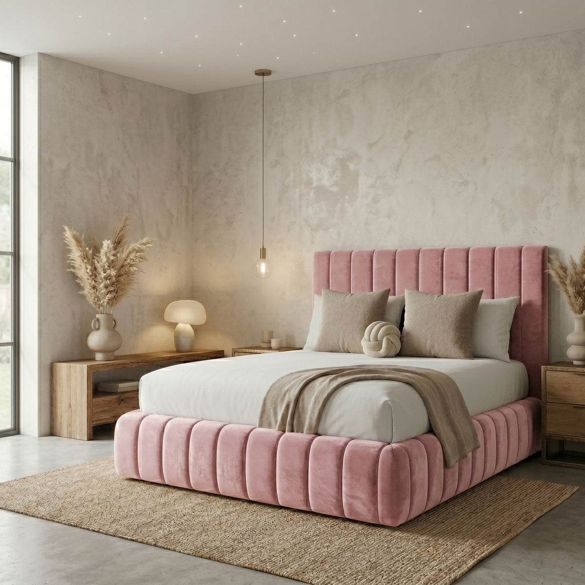 Savoy Channel Tufted Bed Frame - Eagle Bed