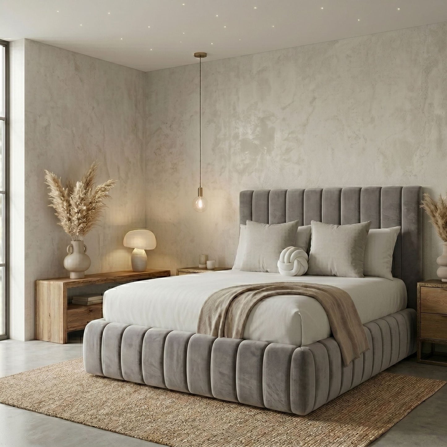 Savoy Channel Tufted Bed Frame - Eagle Bed