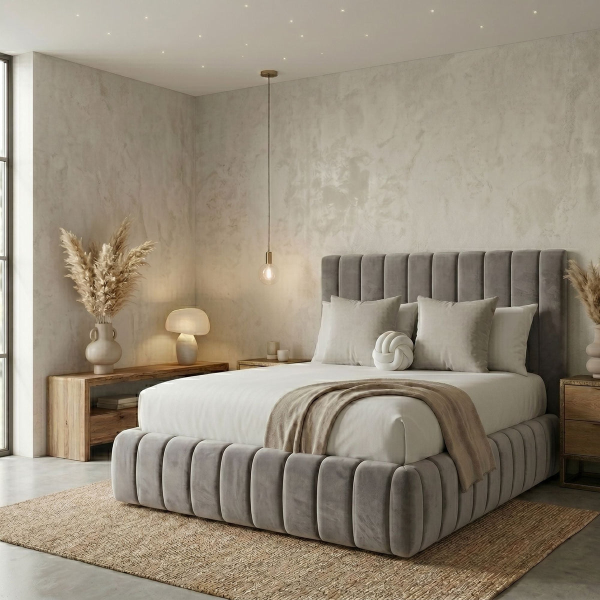 Savoy Channel Tufted Bed Frame - Eagle Bed