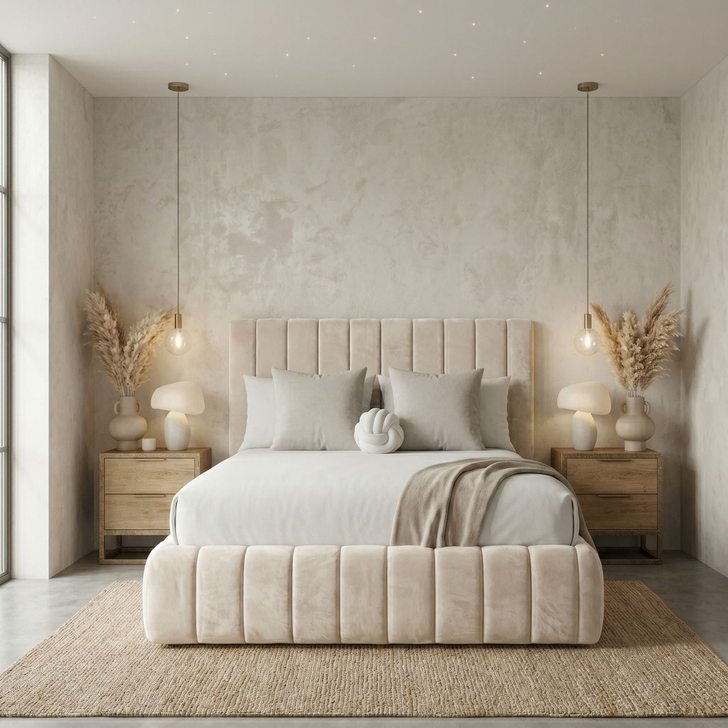 Savoy Channel Tufted Bed Frame - Eagle Bed