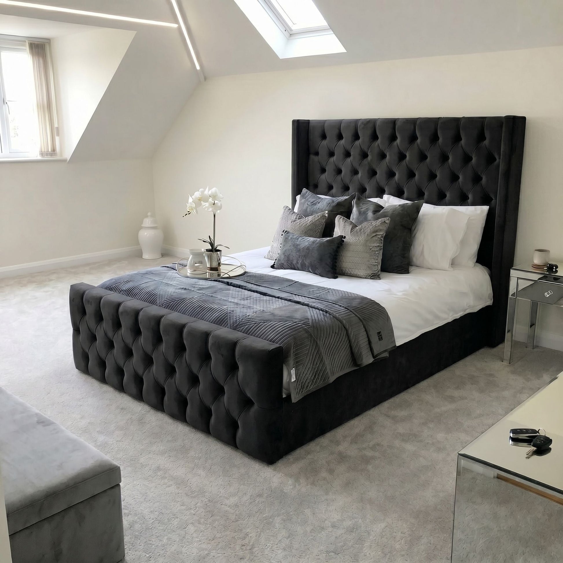 Royal Chesterfield Wingback Bed Frame - Eagle Bed