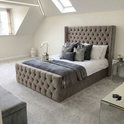 Royal Chesterfield Wingback Bed Frame - Eagle Bed