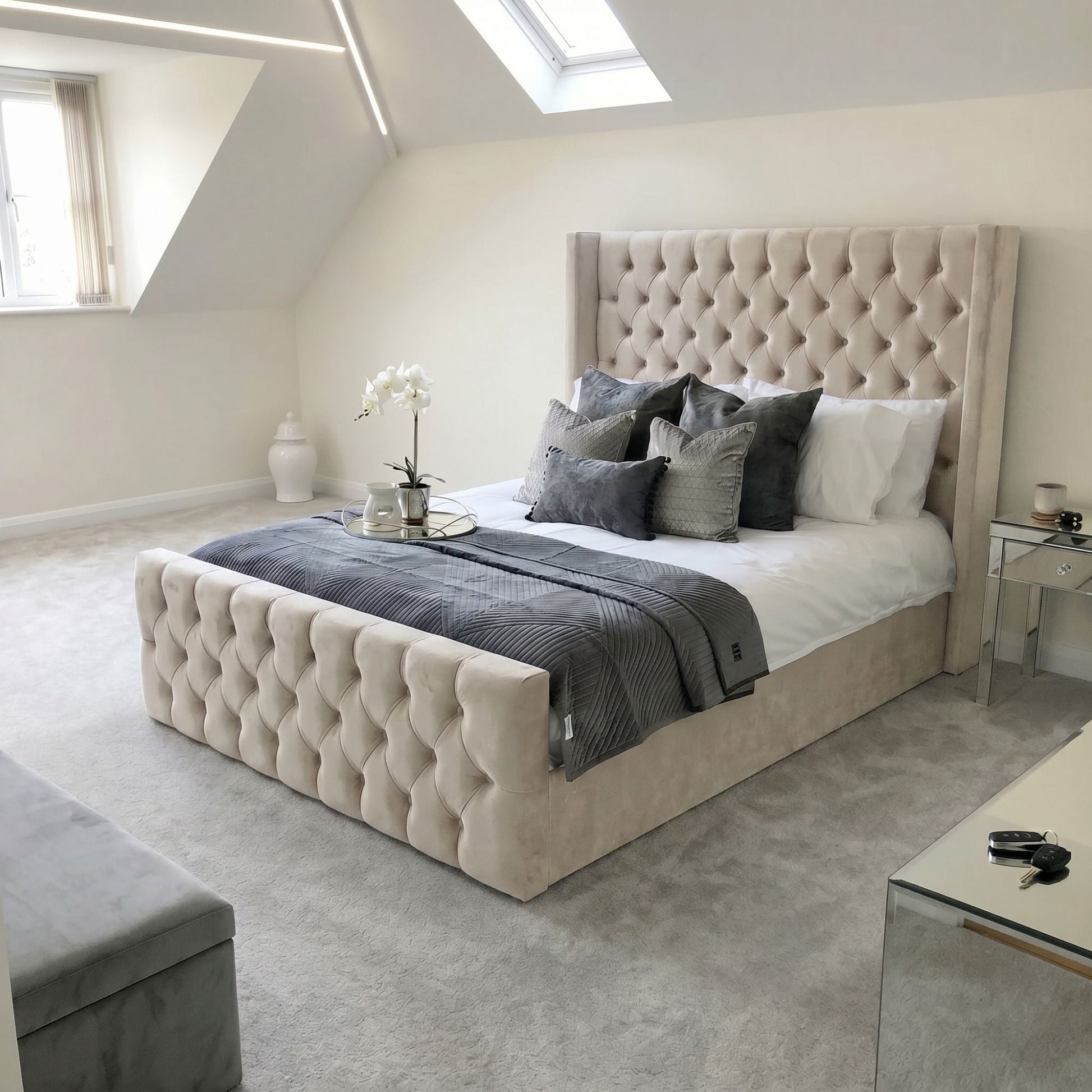 Royal Chesterfield Wingback Bed Frame - Eagle Bed