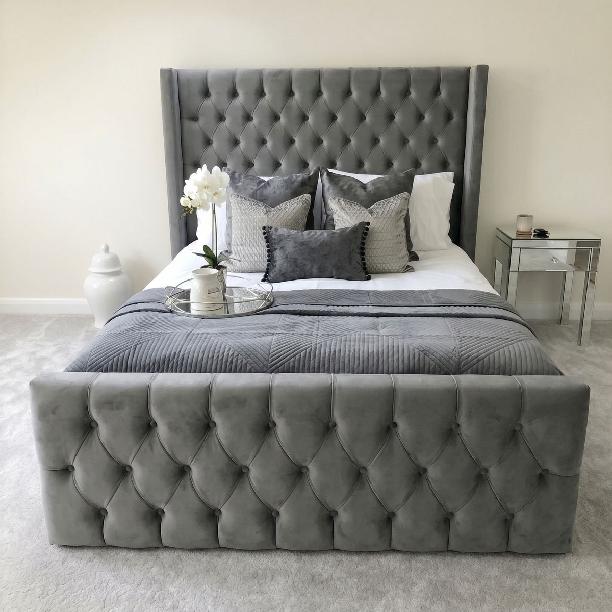 Royal Chesterfield Wingback Bed Frame - Eagle Bed