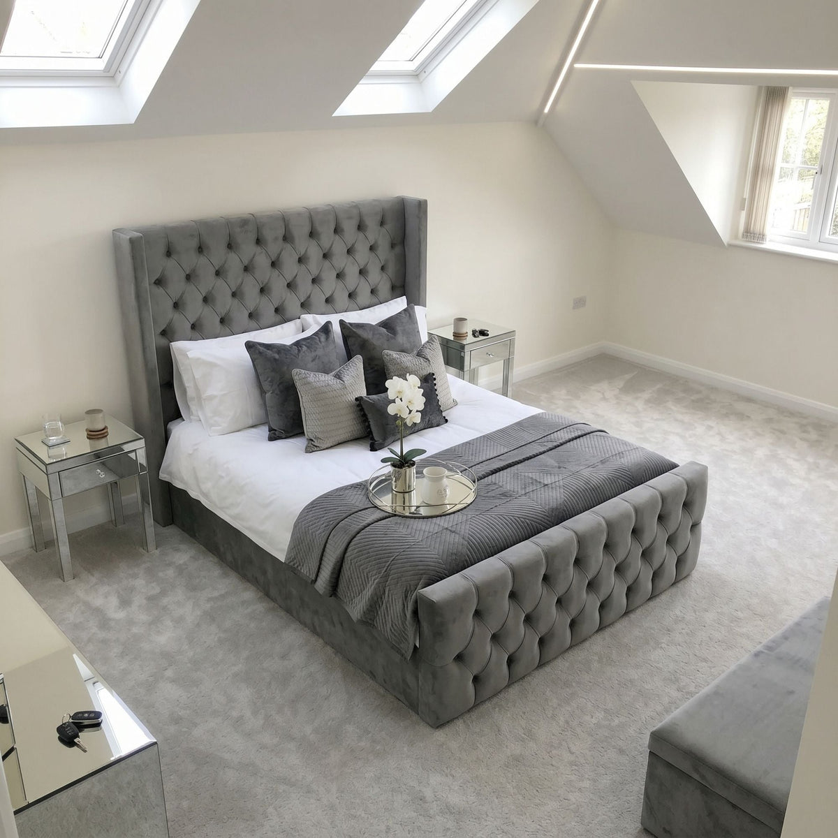 Royal Chesterfield Wingback Bed Frame - Eagle Bed