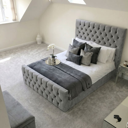 Harlington Wingback Vertical Panel Bed Frame - Eagle Bed