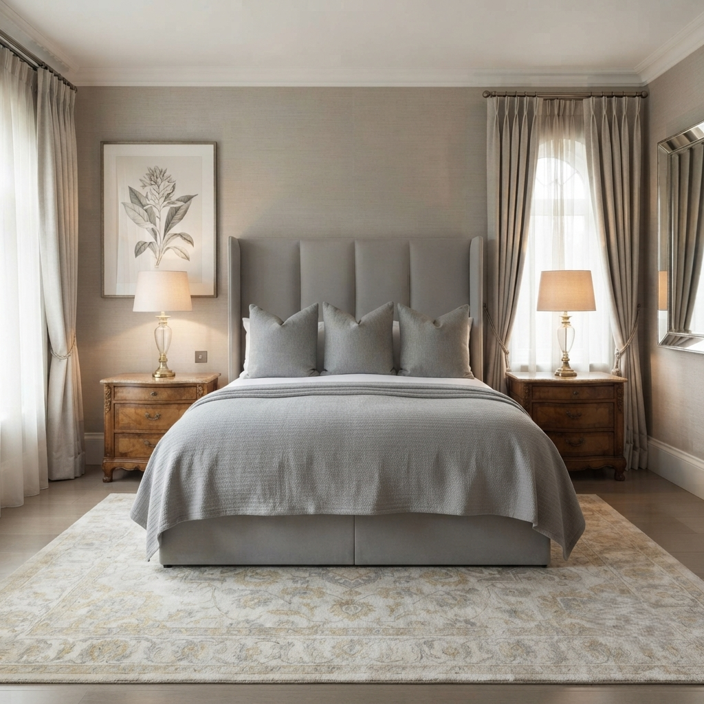 William Elegant Bed - handmade upholstered bed frame UK