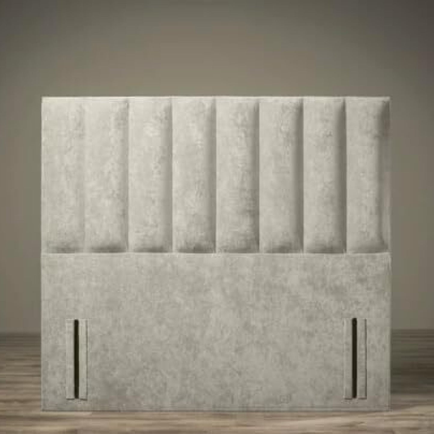 Lines Panel Velvet Headboard side view UK - Eagle Bed