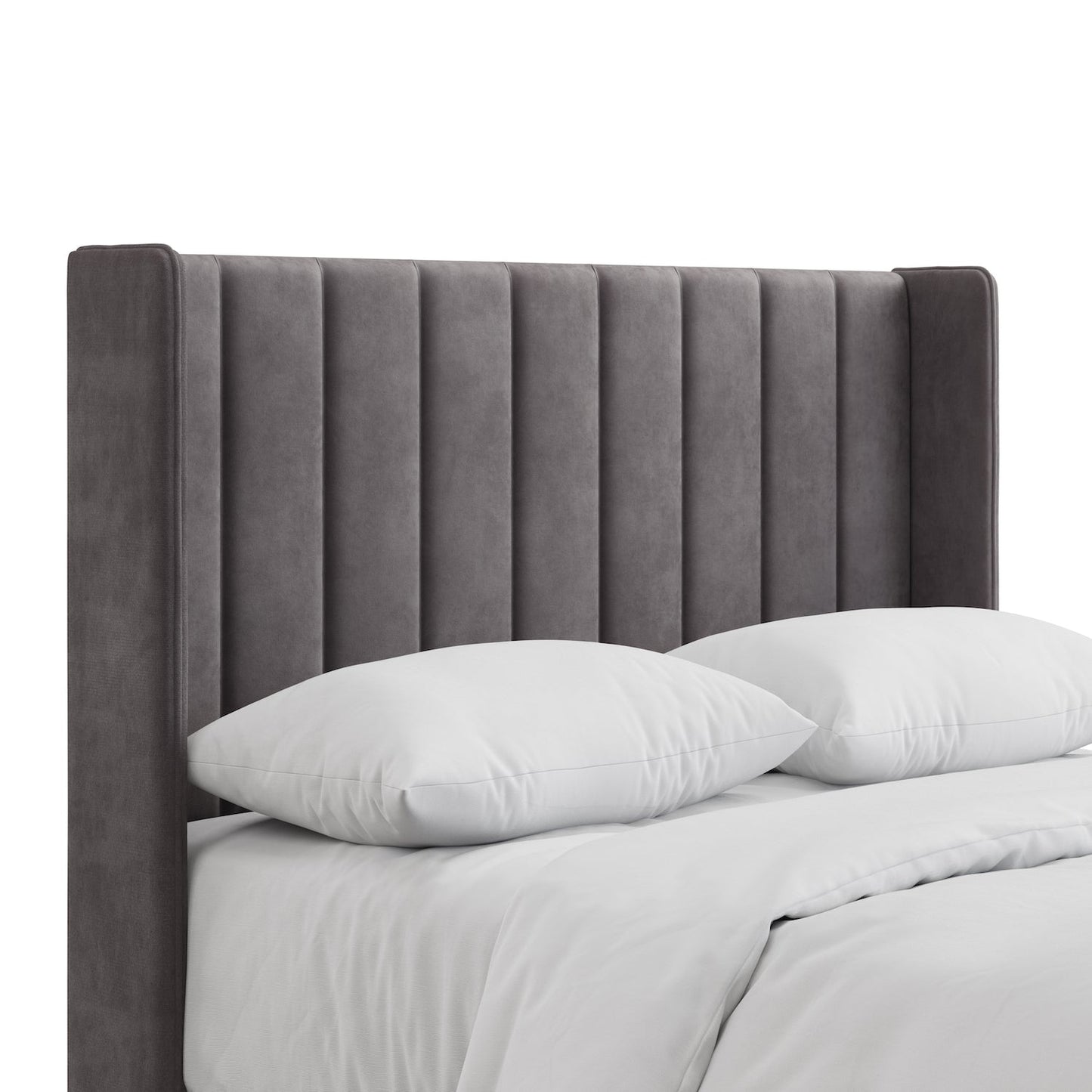 Chester Wingback Upholstered Headboard full view - Eagle Bed UK