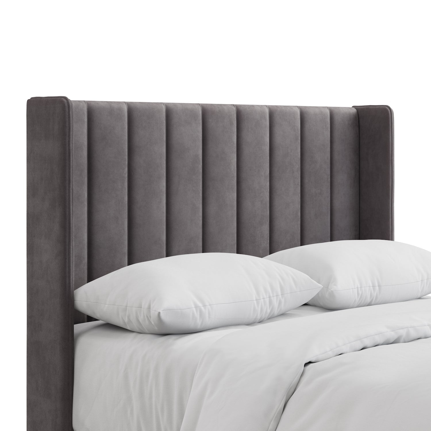 Chester Wingback Upholstered Headboard full view - Eagle Bed UK