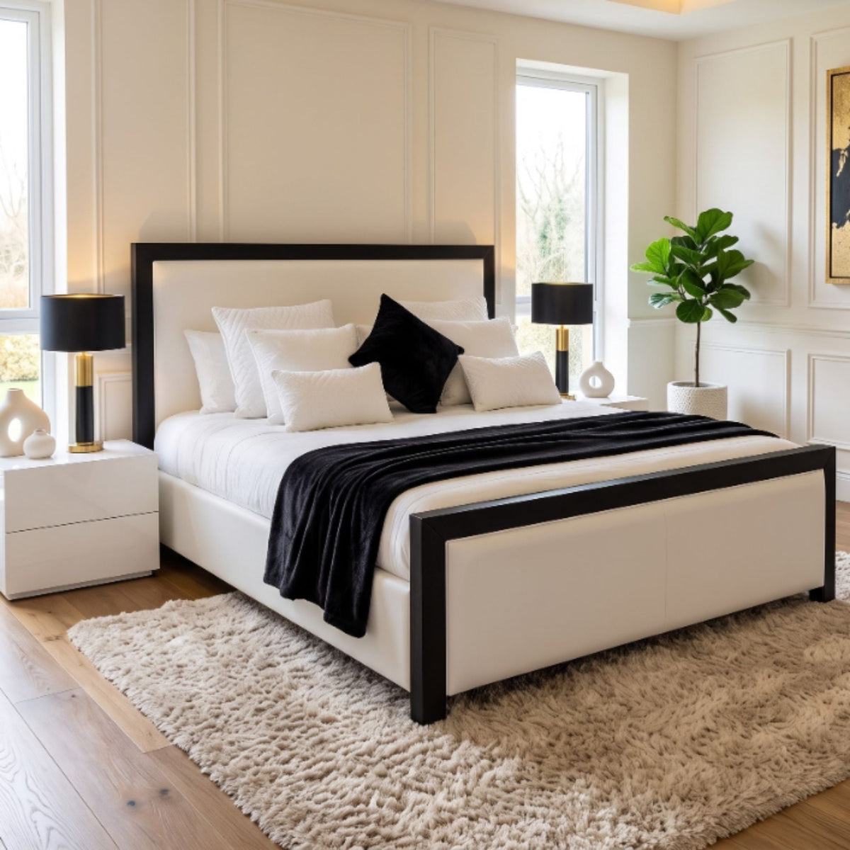 Monarch Contrast Frame Bed Frame - Eagle Bed