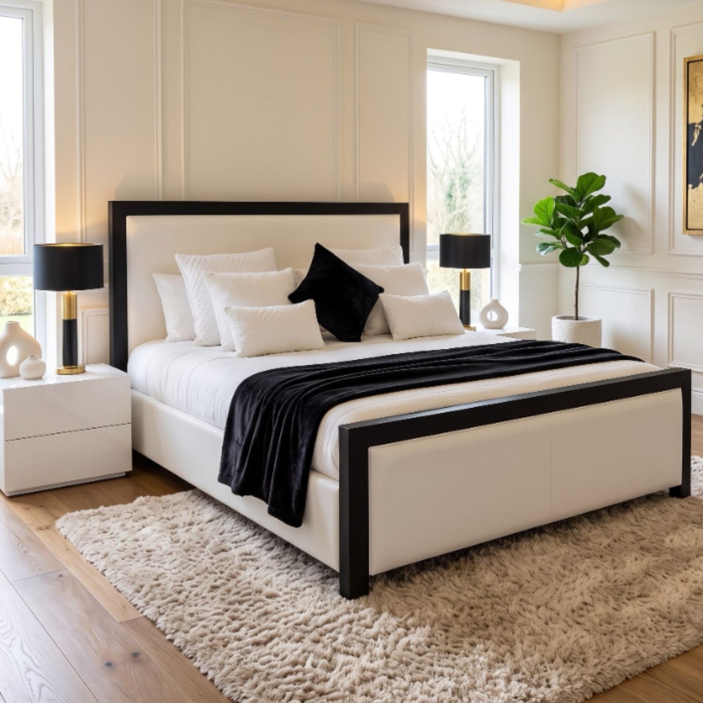 Monarch Contrast Frame Bed Frame - Eagle Bed