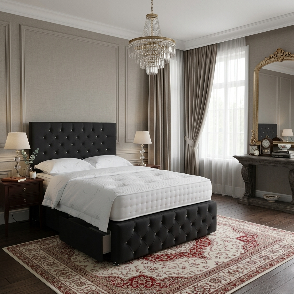 Divan Bed with Footboard - firm platform divan base