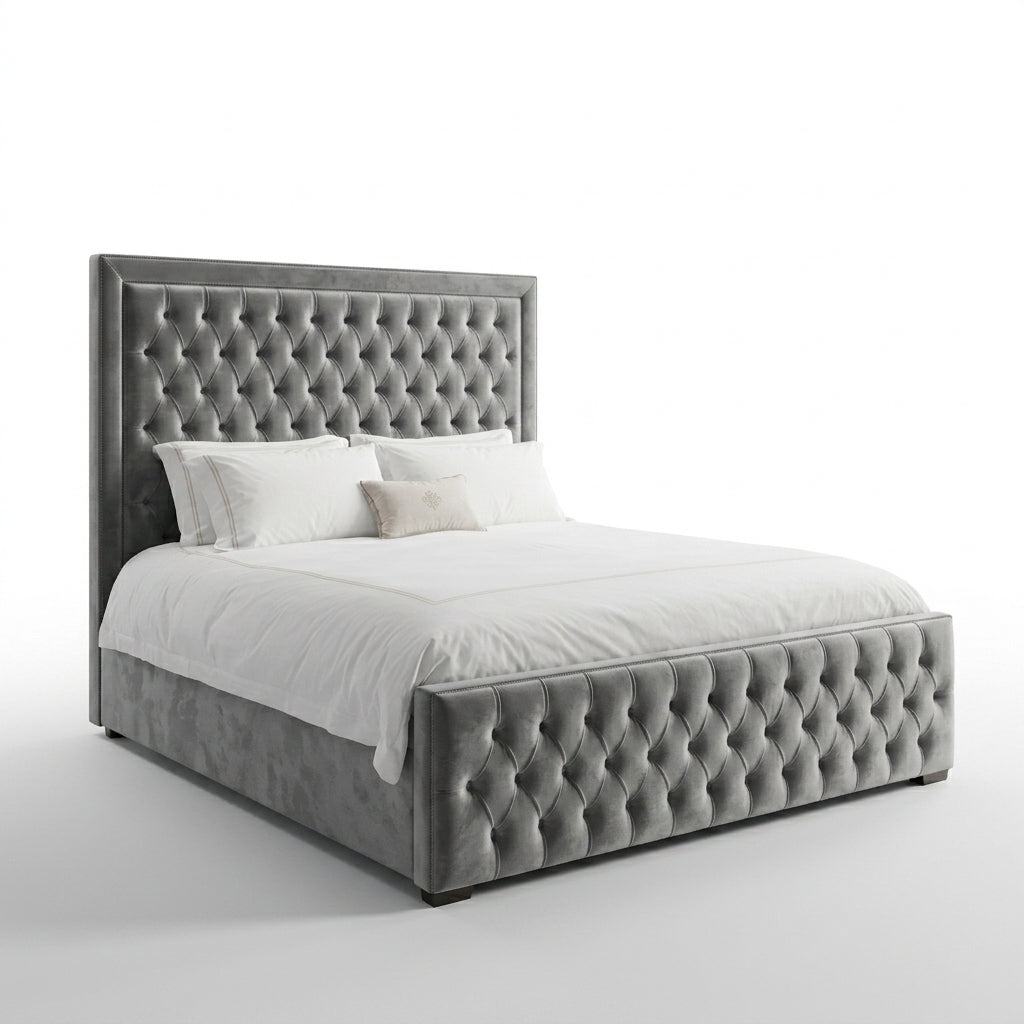 Patti Classic Bed upholstered bed frame, studio product photo