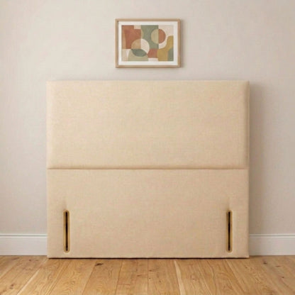 Haven cream upholstered headboard handmade in the UK, front view