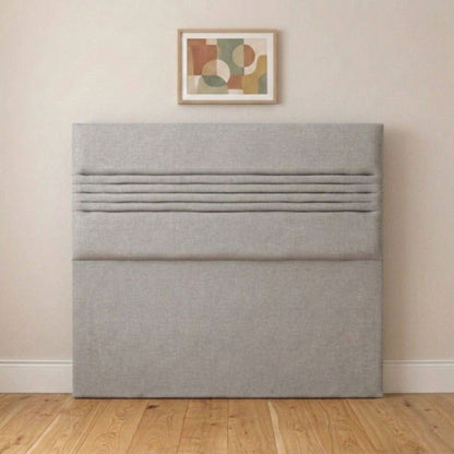 Elite cream headboard angled view showing horizontal line detailing