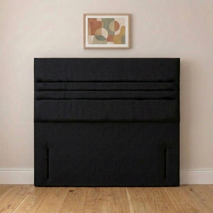 Elite horizontal panel upholstered headboard close-up of cream fabric