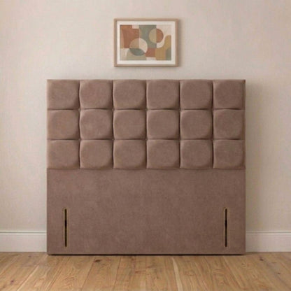 Box panel headboard fixed to a divan base