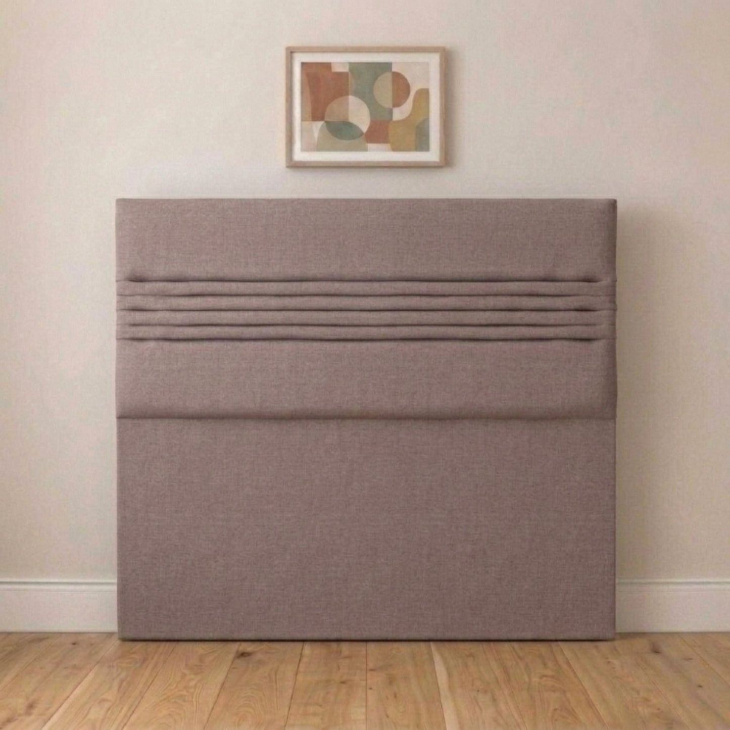 Elite horizontal detail headboard fixed to a divan base