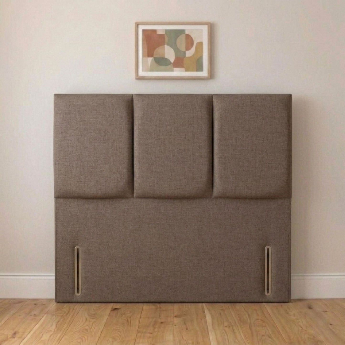 Trinity panel headboard fixed to a divan base