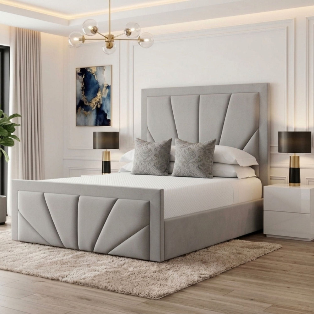 Aurora Sunrise Panel Bed Frame - Eagle Bed