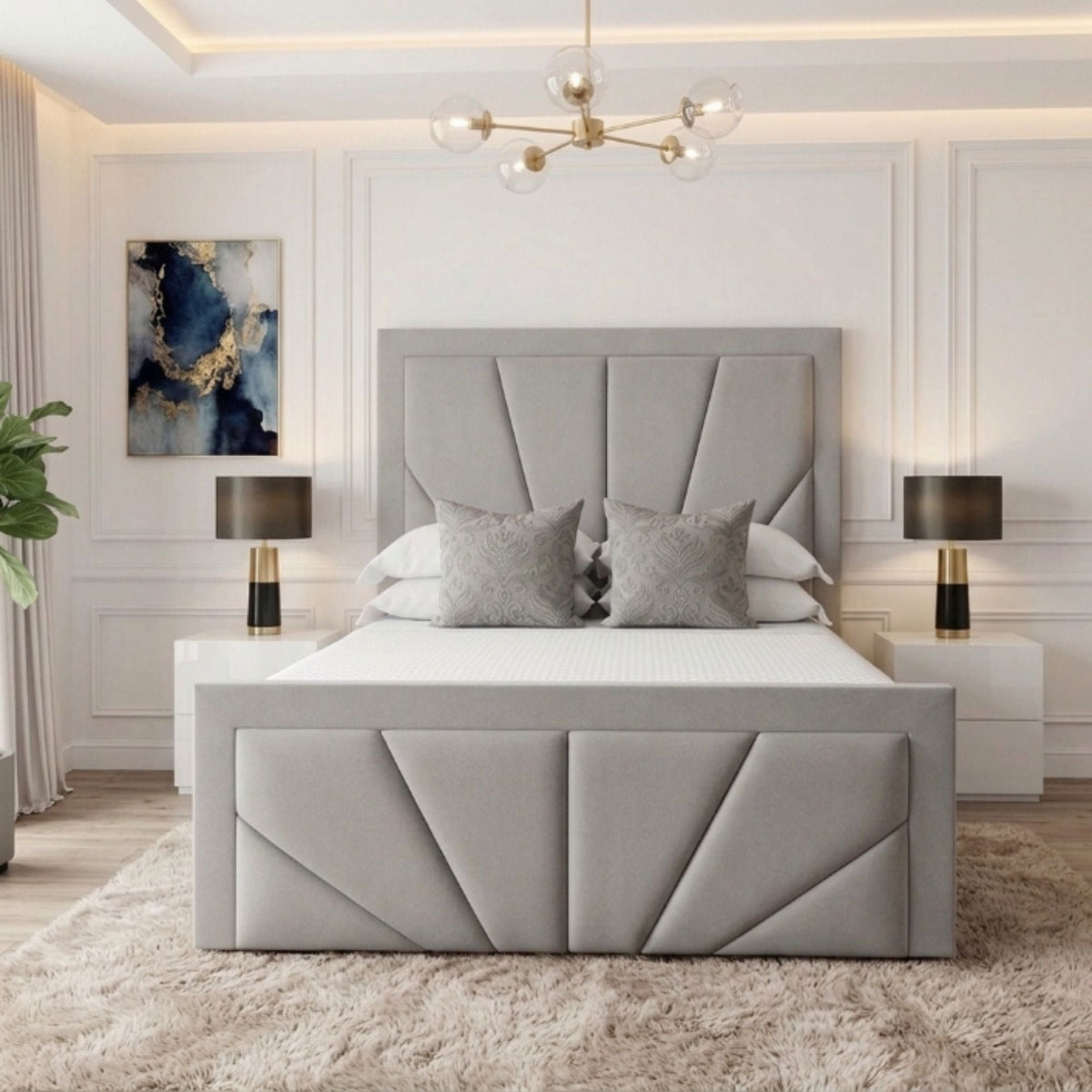Aurora Sunrise Panel Bed Frame - Eagle Bed