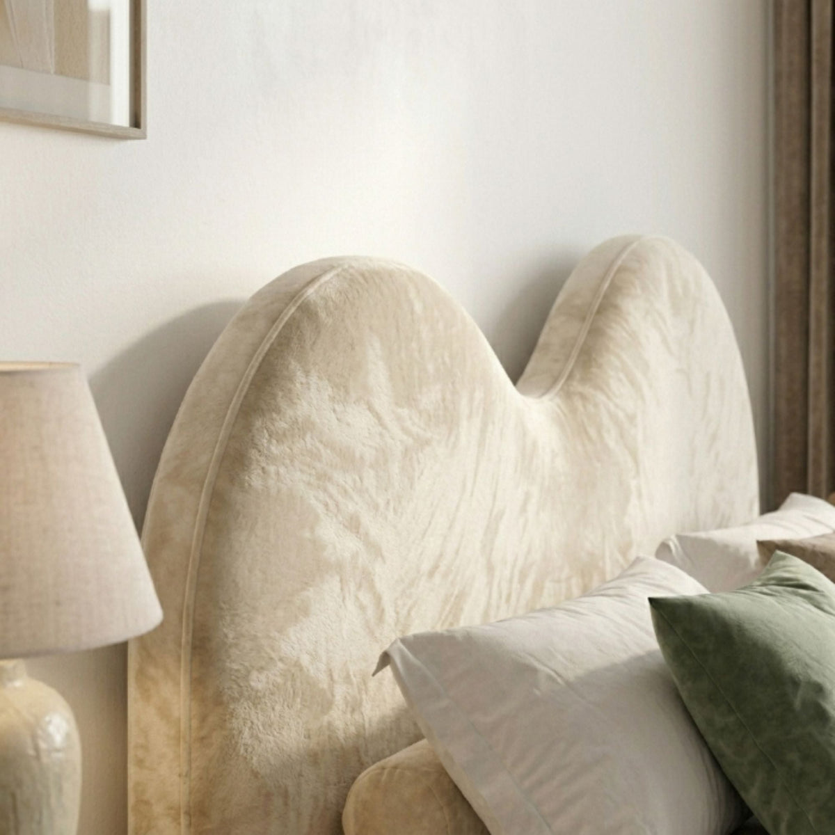 Valentina Double Arch Upholstered Bed Frame - Eagle Bed