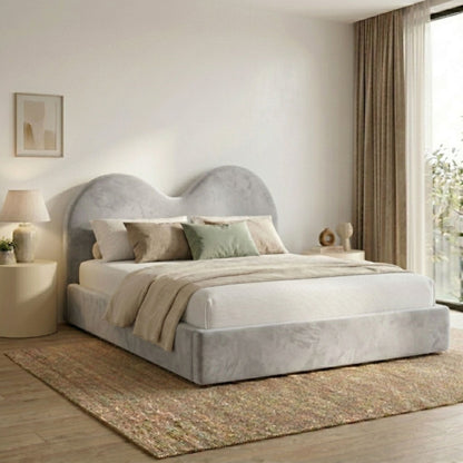 Valentina Double Arch Upholstered Bed Frame - Eagle Bed