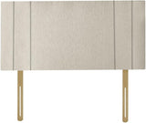 Panel Line Bed | Plush Velvet Bed with 24” Soft Headboard