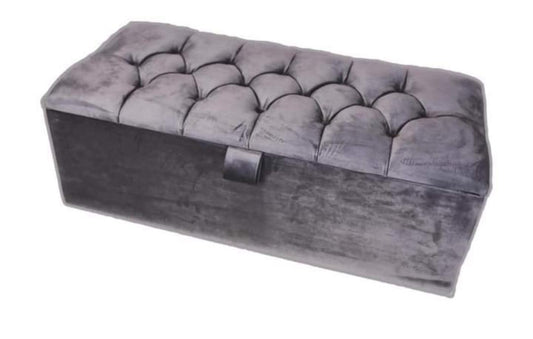 Upholstered Ottoman Storage Box bedroom footstool UK - Eagle Bed