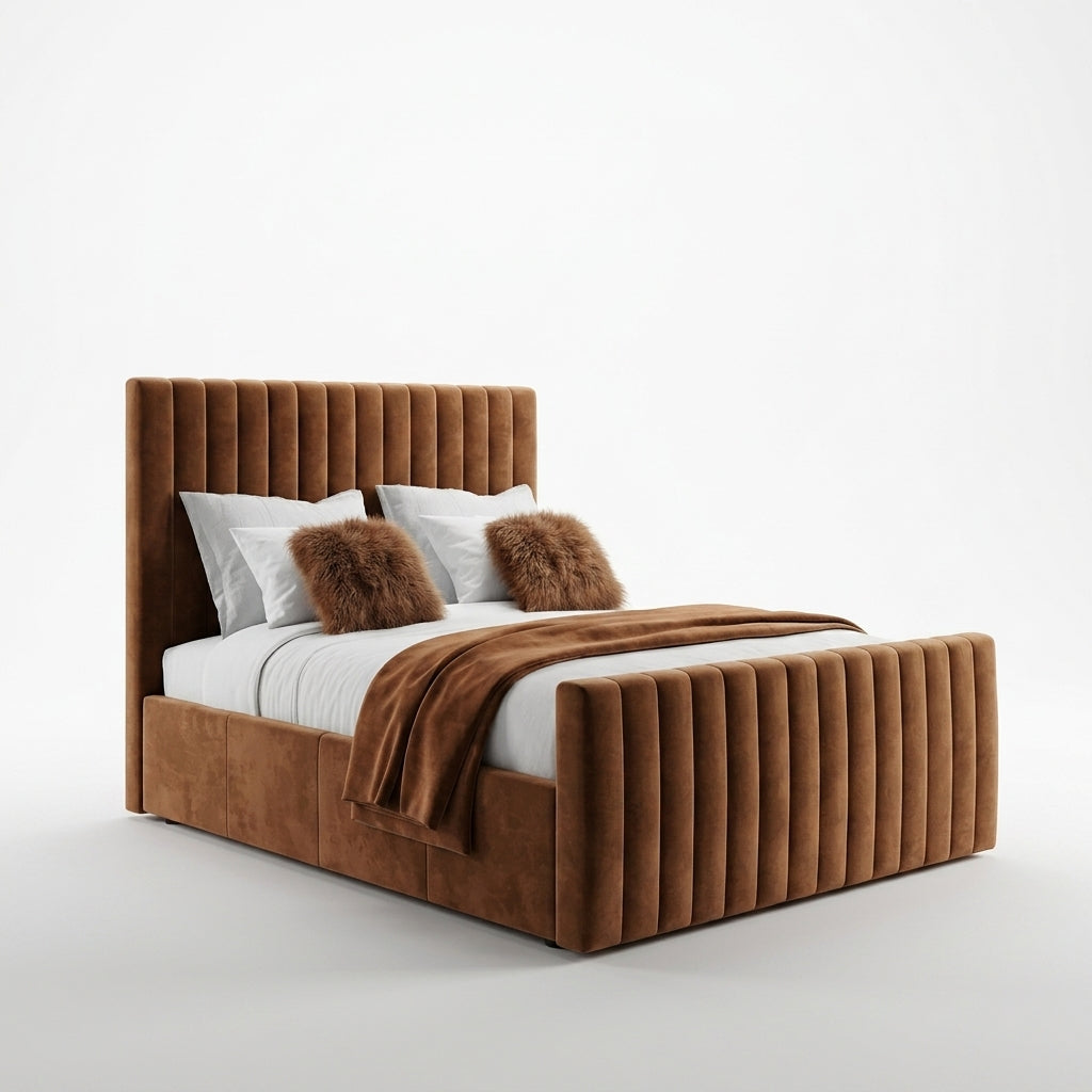 Indigo Line Bed, upholstered bed frame
