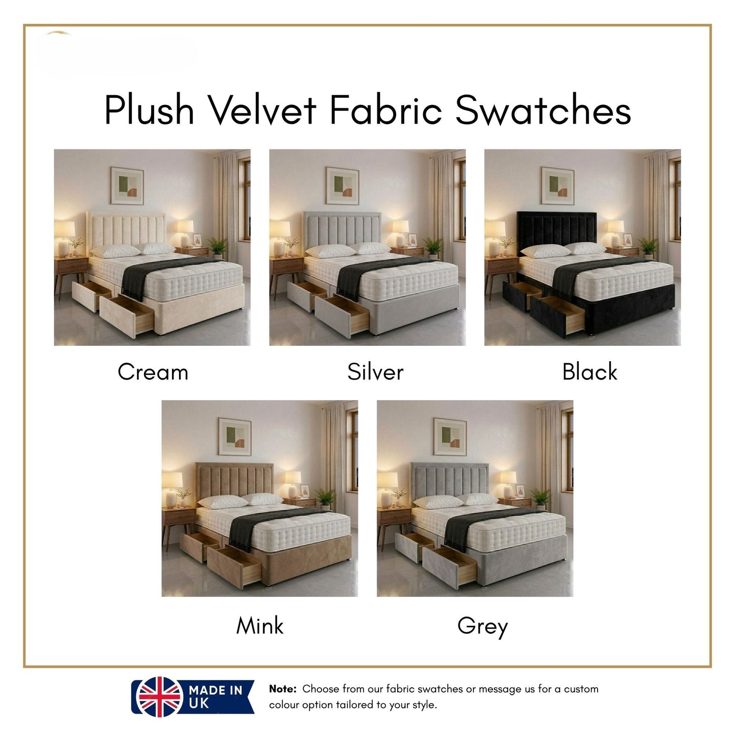 Oxford Panel Storage Bed with Drawers