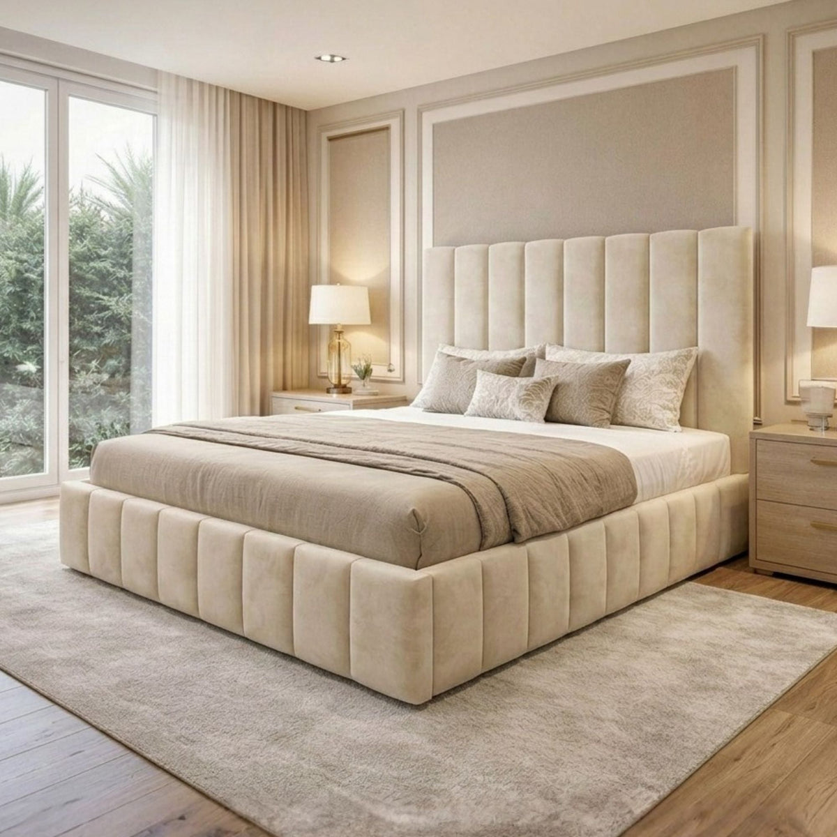 Monarch Vertical Panel Bed Frame - Eagle Bed