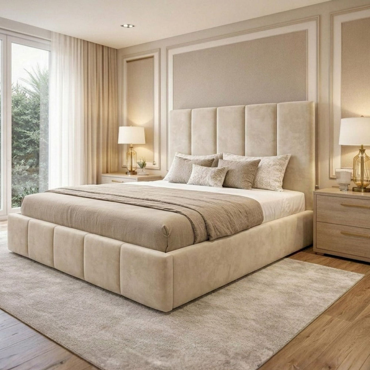 Monarch Vertical Panel Bed Frame - Eagle Bed