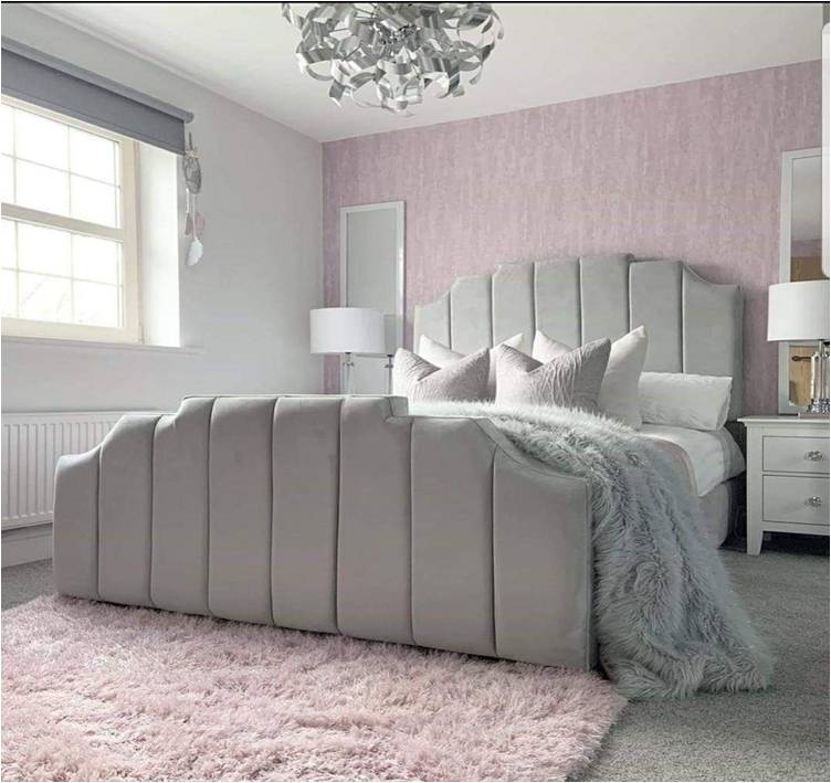Charlie Luxury Upholstered Bed full view UK - Eagle Bed