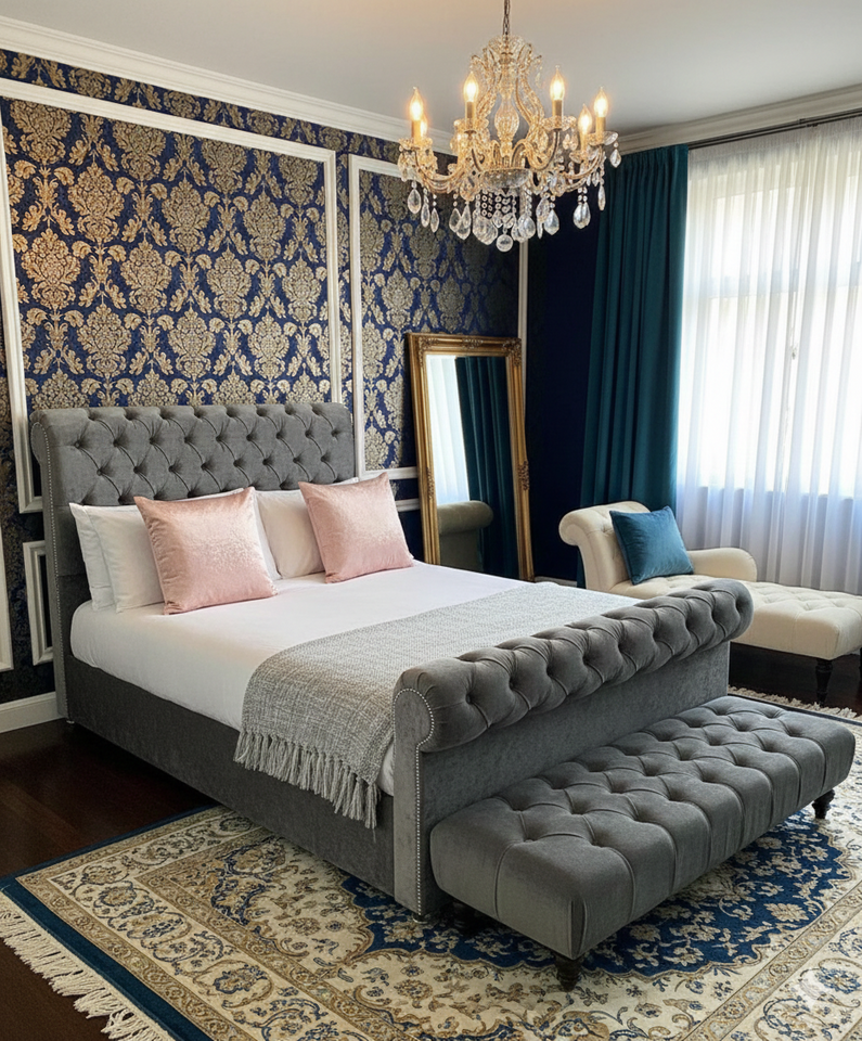 Roman Sleigh Bed