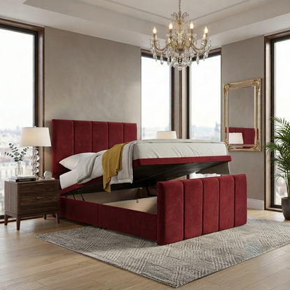 Side Lift Open Ottoman Bed