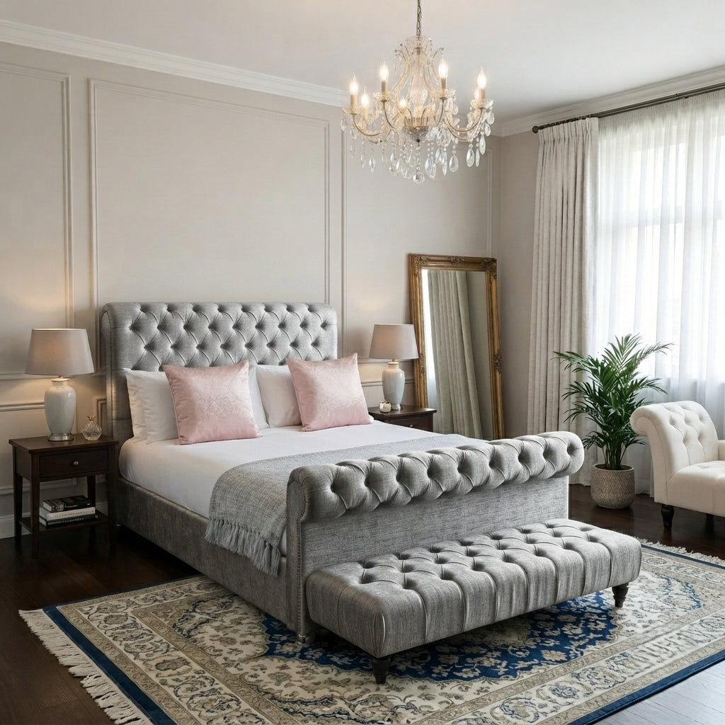 Roman Sleigh Bed