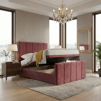 Side Lift Open Ottoman Bed