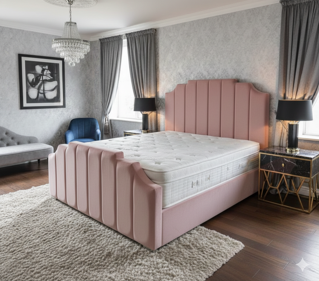 Finger Panel Unique Velvet Bed room view UK - Eagle Bed